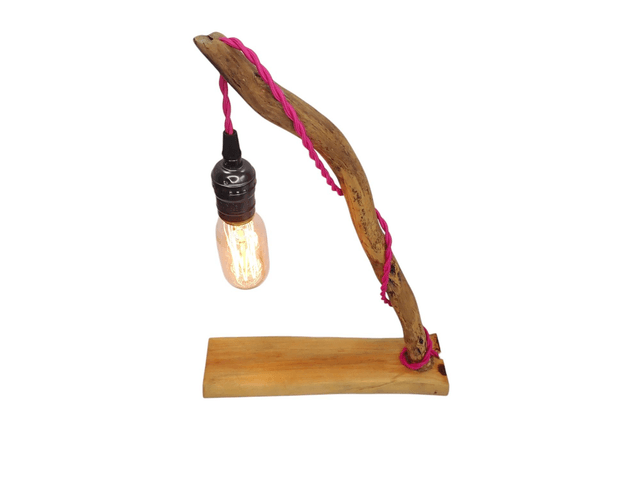 Lampe bois flotté