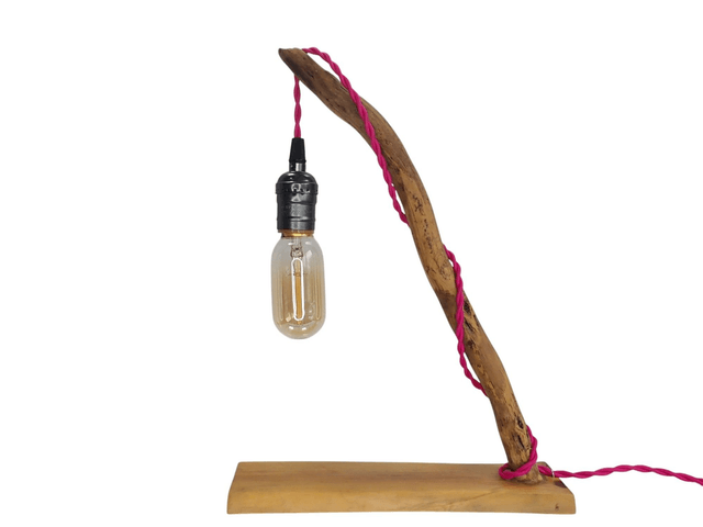 Lampe bois flotté