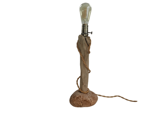 Lampe bois flotté