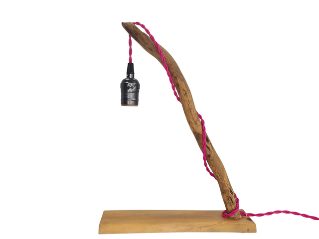 Lampe bois flotté