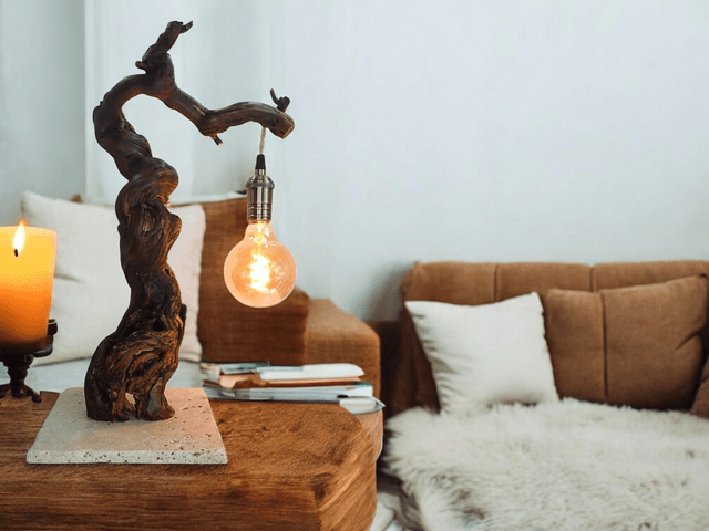 Lampe pied de vigne
