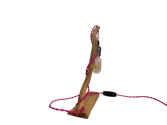 Lampe bois flotté