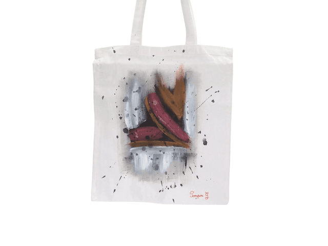 Sac cabas peint à la main
