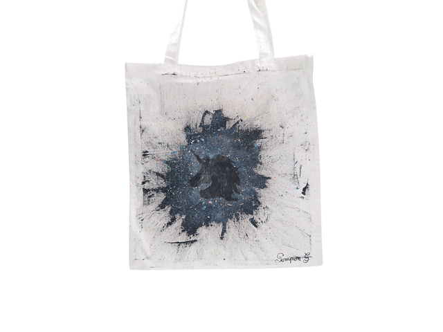 Sac cabas peint à la main